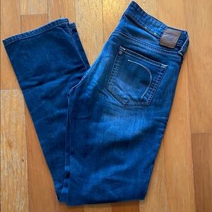 H&M &Orginal Faded Black Gray Straight Leg Summer Light Jeans 30x32